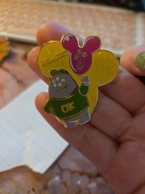Disneyland Hong Kong OK Monsters U Pin with Profile Anniversary Pin